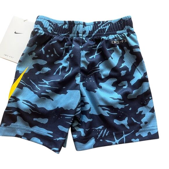 Nike Blue Camo Dri-FIT Mesh Boys Shorts Size 2T NWT - Picture 2 of 4